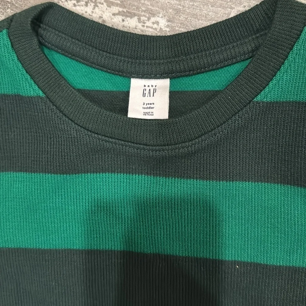 GAP Kids Green Striped Shirt